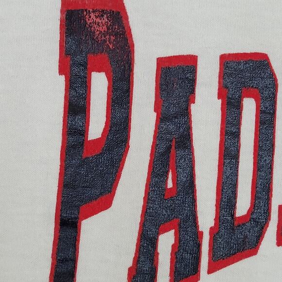 Vintage 80s Beer Shirt 2XL 25x27 White Padezanins-Inn - Picture 10 of 13